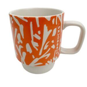 Starbucks Stackable Orange Floral Print Mug (Spring 2016)